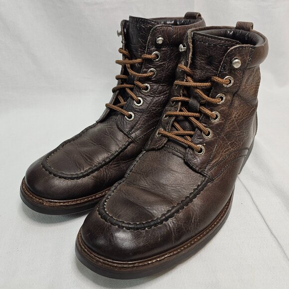 Wolverine 1883 Brown Leather Moc Toe Chukka Boots Shoes W05195 Men's Size 7.5M - Picture 1 of 12